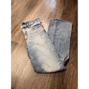 Buckle Black Fit No 75 Bootcut Jeans Light Wash Distressed 31x34